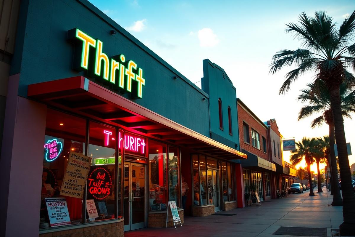 Thrift store scene in Houston