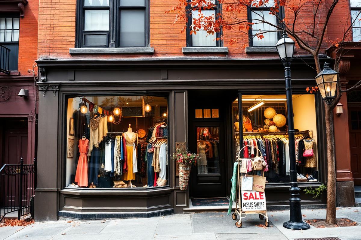 Thrift store scene in New York