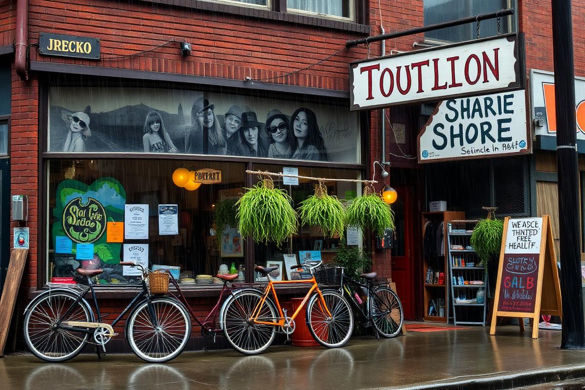 Thrift store scene in Portland