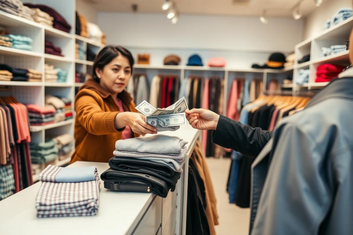 Thrift store scene in the US